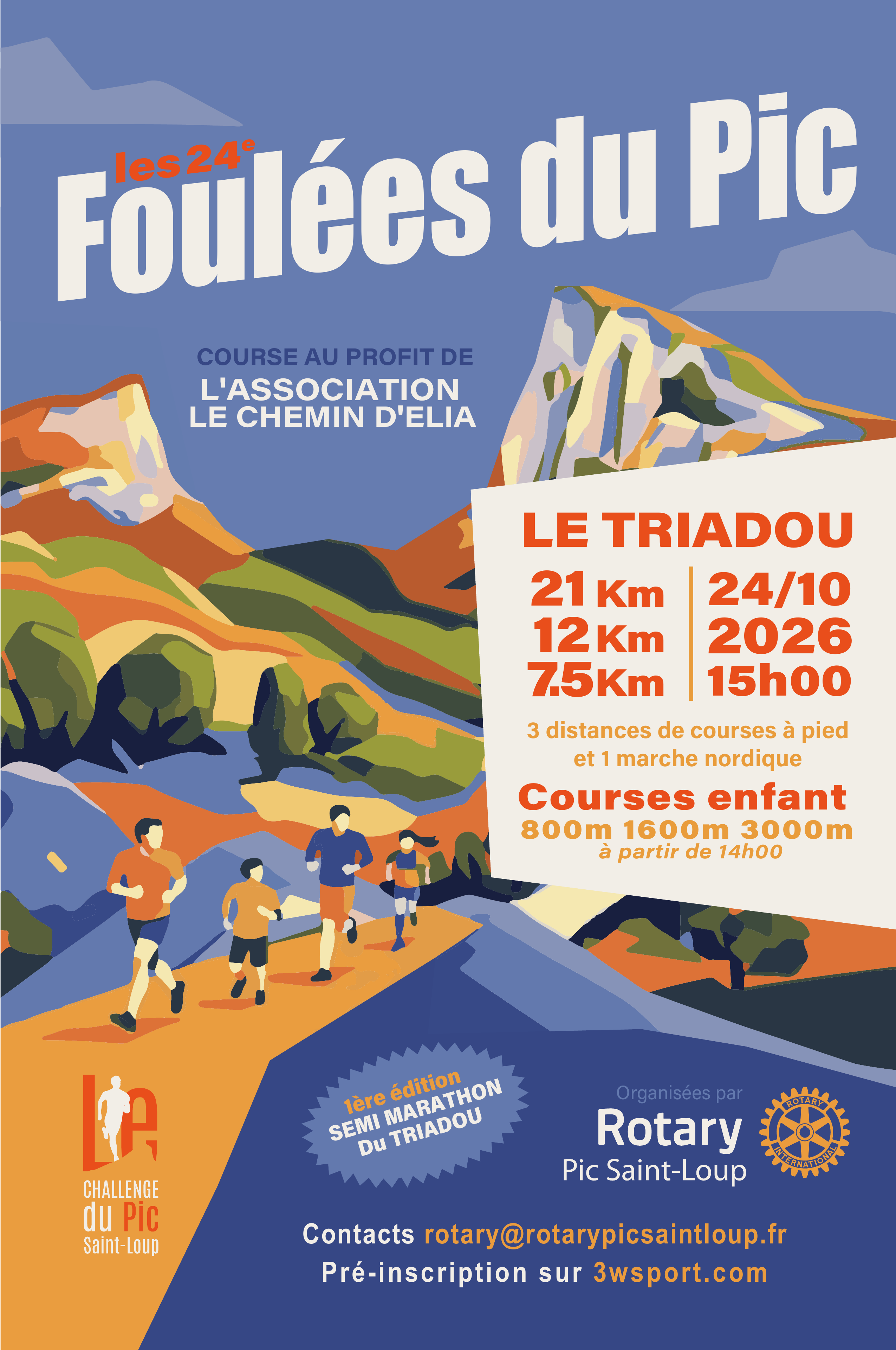 Affiche Les 28e Foulées du Pic 2026